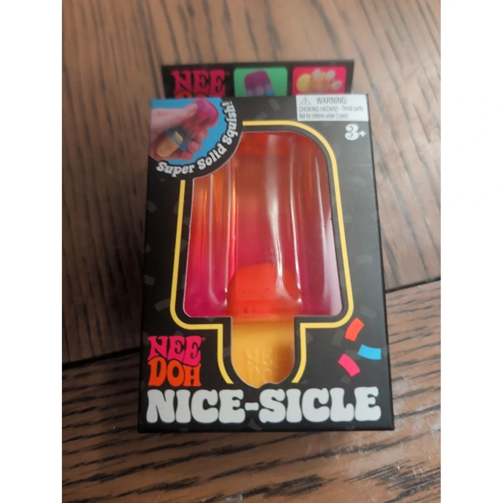 NeeDoh Nice-Sicle Pink Red Orange Schylling Super Solid Squish NEW 2025
